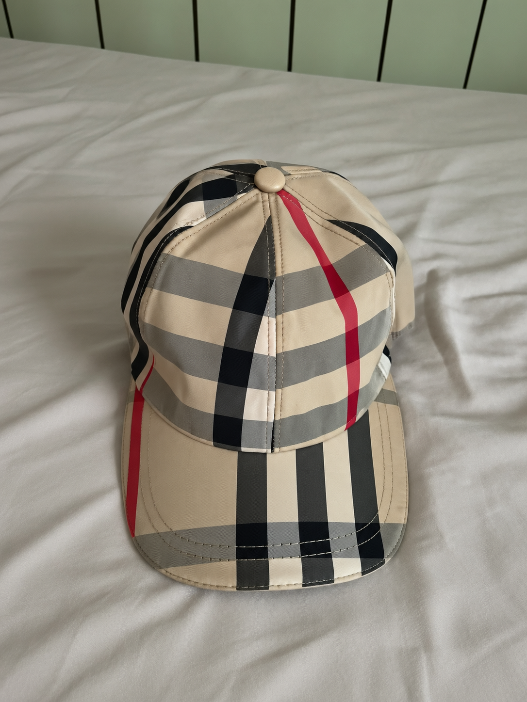 Burberry Vintage Check Cotton Baseball Cap